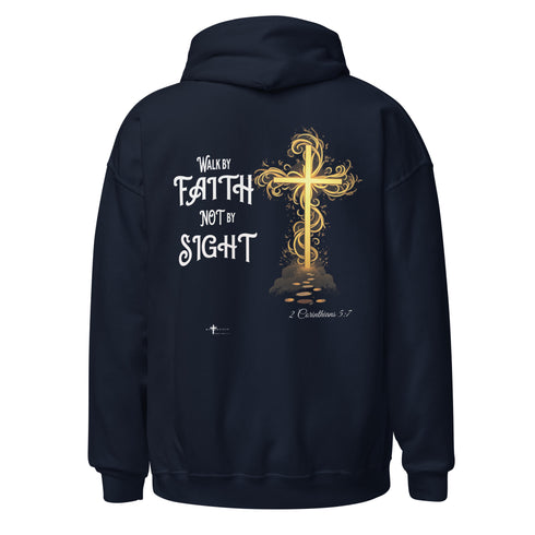 Walk by Faith Not By Sight Hoodie Christian Bible Verse T-Shirt